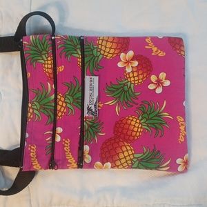Magenta pineapple Hawaii local design brand cross body bag